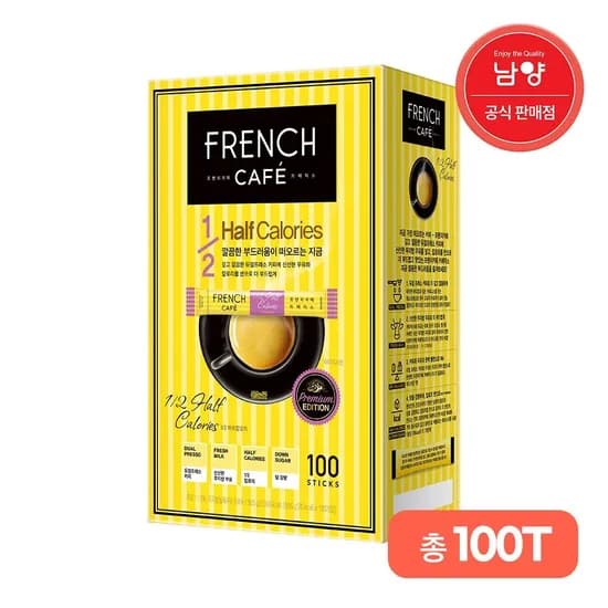 프렌치카페 커피믹스 1/2 칼로리 100개 18,140원