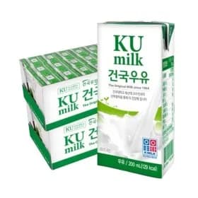 건국 멸균우유 200ml 48팩 21820원/무배