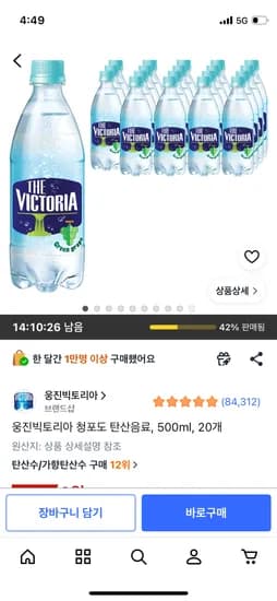 빅토리아 탄산수 청포도 500mL 20펫
