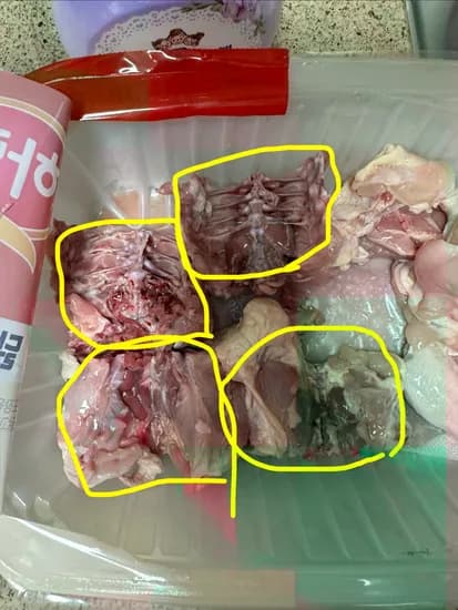절단 닭 부위 4개