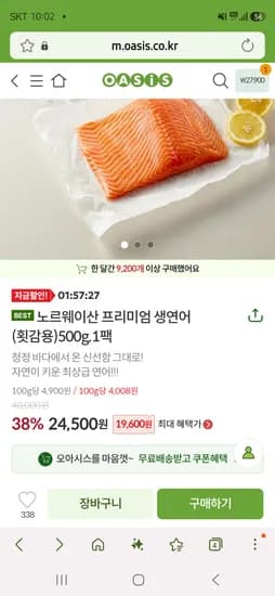 생연어 500g