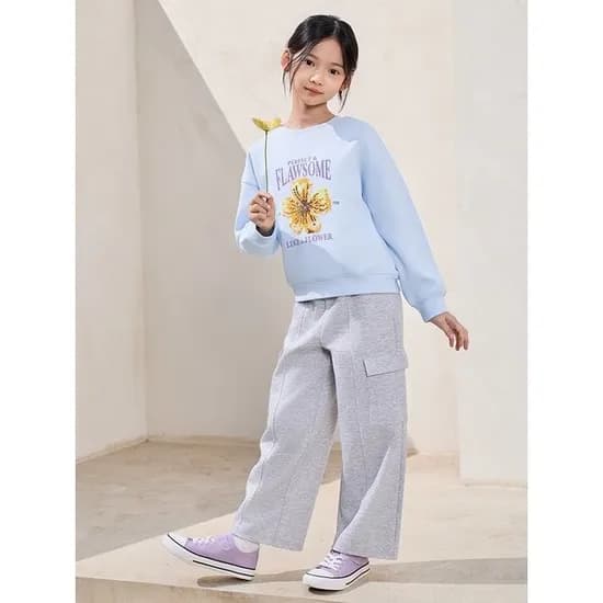 탑텐키즈 더블니트 와이드 스웨트팬츠 15750원