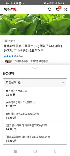 샐러드 채소 1키로