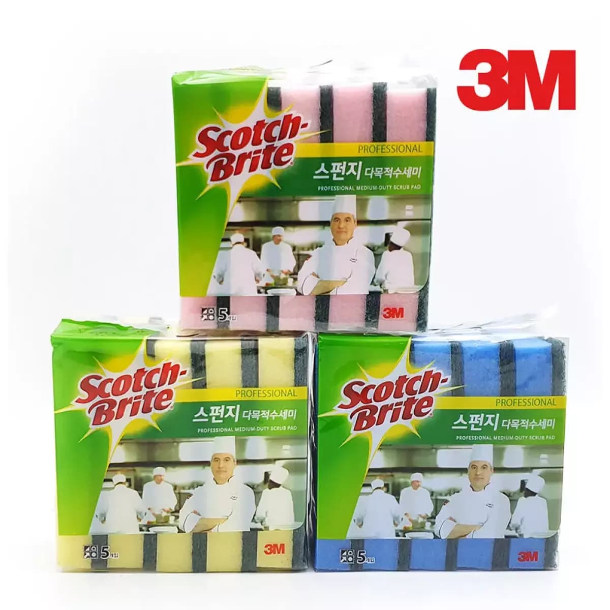 3M 스펀지 수세미 5입 8,000원 무료배송