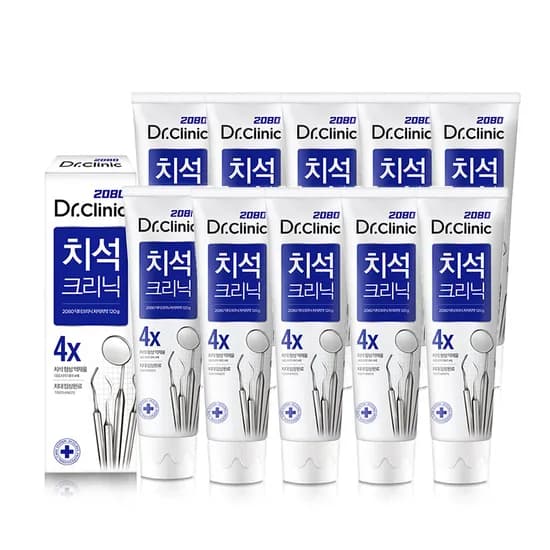 2080닥터크리닉 치석치약 140g 10개 8900원