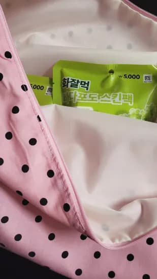 비오는 월요일 다이소 도트 에코백 3,000원