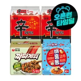 농심 신라면 10개+짜파게티 5개+배홍동 4개 10,900원