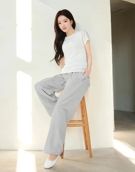 시어서커 와이드 풀밴딩 팬츠 20,000원 무배