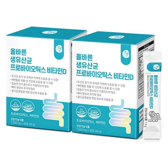 올바른 슈퍼 바이오틱스 생유산균 30포 2박스 5,100