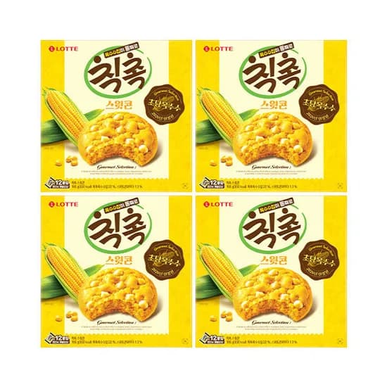 롯데웰푸드 칙촉 스윗콘 180g, 4개 티멤 무배 15950원
