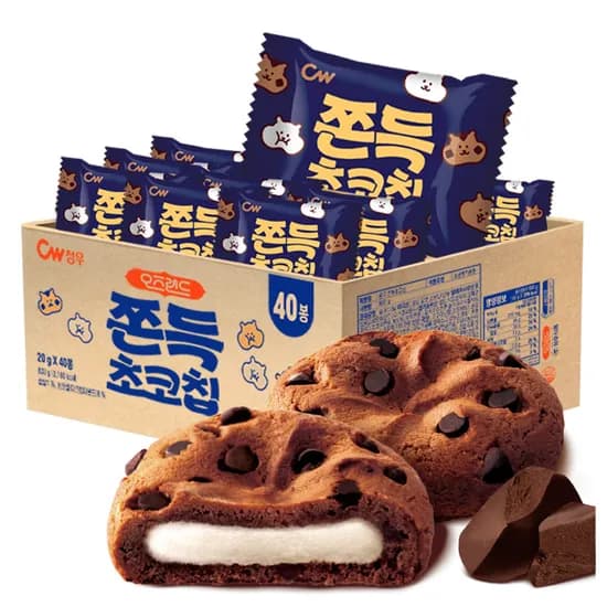 청우 쫀득초코칩, 800g(40봉) 9,990원 무배