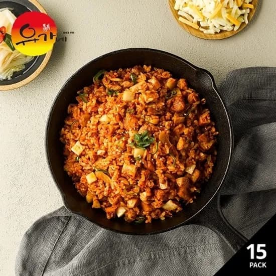 닭갈비볶음밥 유가네 15팩 26,500원 (무료배송/팩당 1,766원)