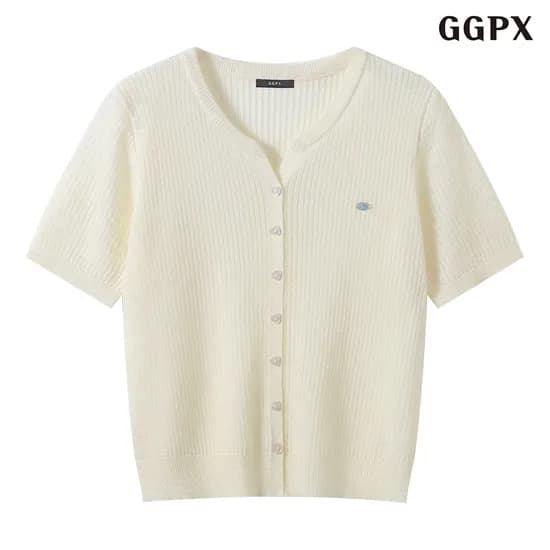 ggpx 데일리 라운드 반팔 니트 가디건 (GQBCK023D) 15,100원