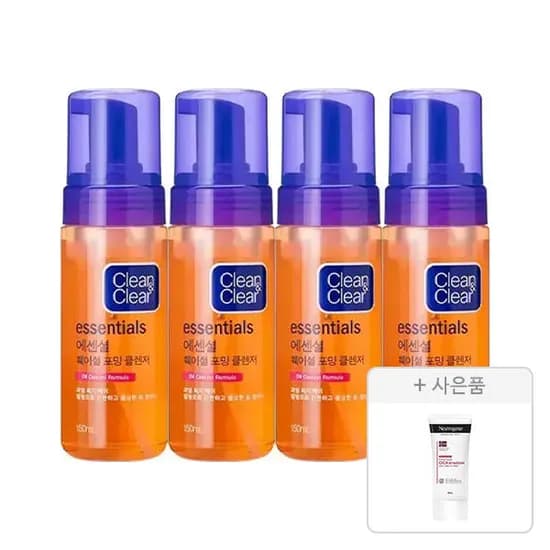 클린앤클리어 에센셜 훼이셜 포밍 클렌저 150ml, 4개+증정 14,260원