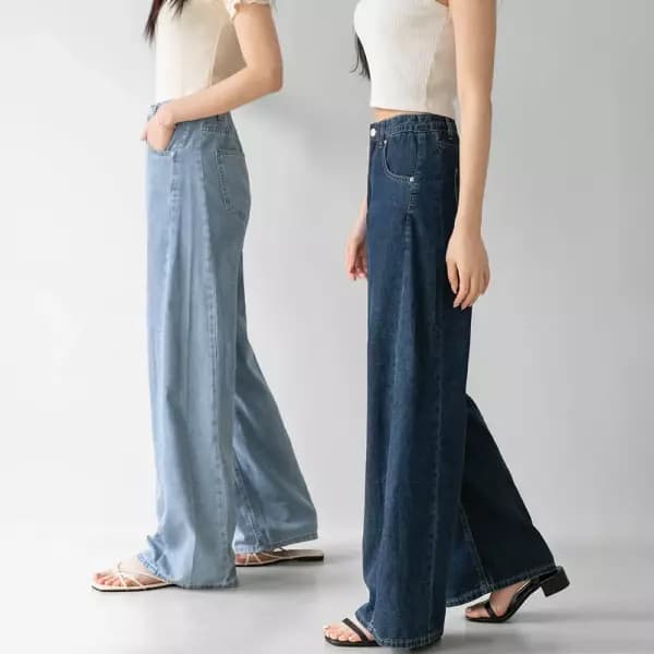 템포 사이드 절개 와이드 데님 팬츠 24,320원 무배