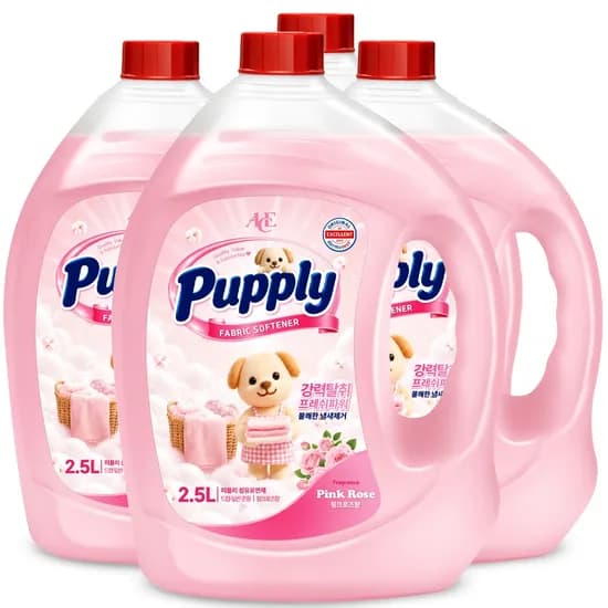 고농축 핑크로즈 섬유유연제, 실내건조, 2.5L, 4통 4,600원 무배 초핫딜