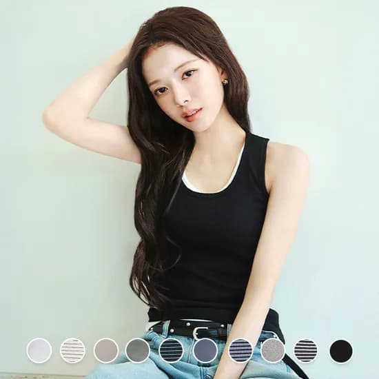 지오다노 베이직 립 탱크탑 6,400원