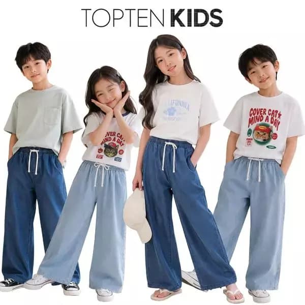 탑텐키즈 공용 와이드 데님팬츠 16,320원 유배