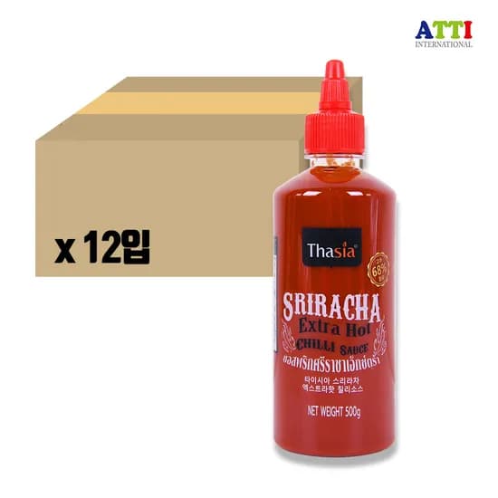 타이시아 스리라차 엑스트라핫 칠리소스 500g x 12개 9,980원