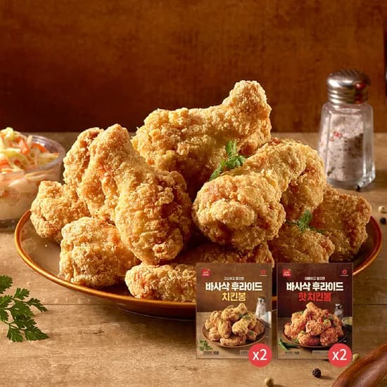 마니커에프앤지 바사삭 후라이드 치킨봉 300g 2봉 + 핫치킨봉 300g 2봉 14350원 무배