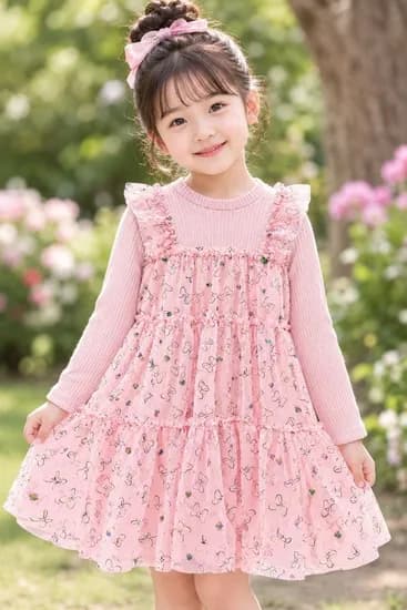 프랜치캣 연핑크 리본 티어드 원피스 57,180원