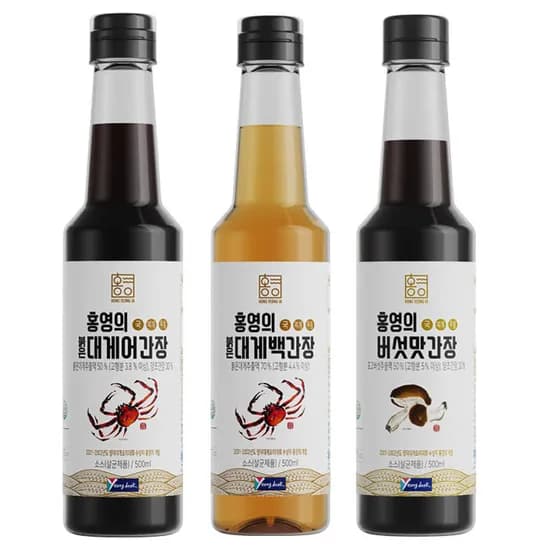 홍영의 붉은대게 백간장 500ml 2개 15200원