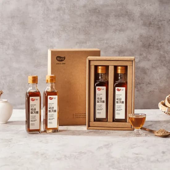 국내산 저온압착 참기름180ml+들기름180ml 세트 37,140원