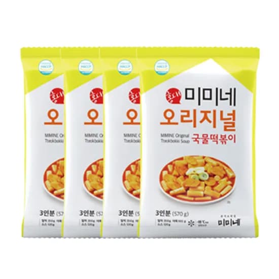 미미네 오리지널 국물떡볶이, 오리지널, 570g, 4봉 57%할인, 9,900원