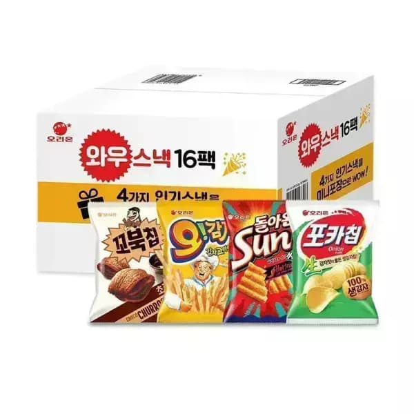 60분러시/오리온 와우스낵 16입 1개 8,380원(티멤/카드할인)