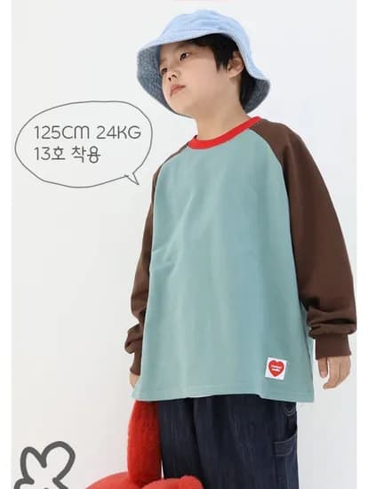 아동용 배색 라그랑 티 18,800원