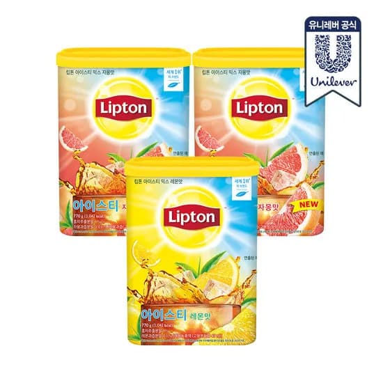 립톤 아이스티 자몽레몬 임박 770g 3개 4,510원