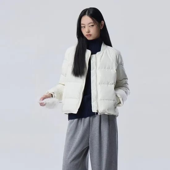베네통 퍼 키링 집업 덕다운 패딩 125,140원