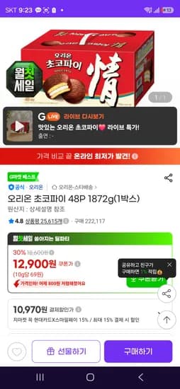 오리온 초코파이 48P
