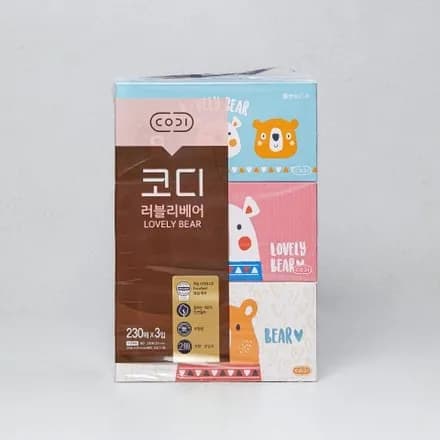 코디 러블리베어 티슈 3개 2600원