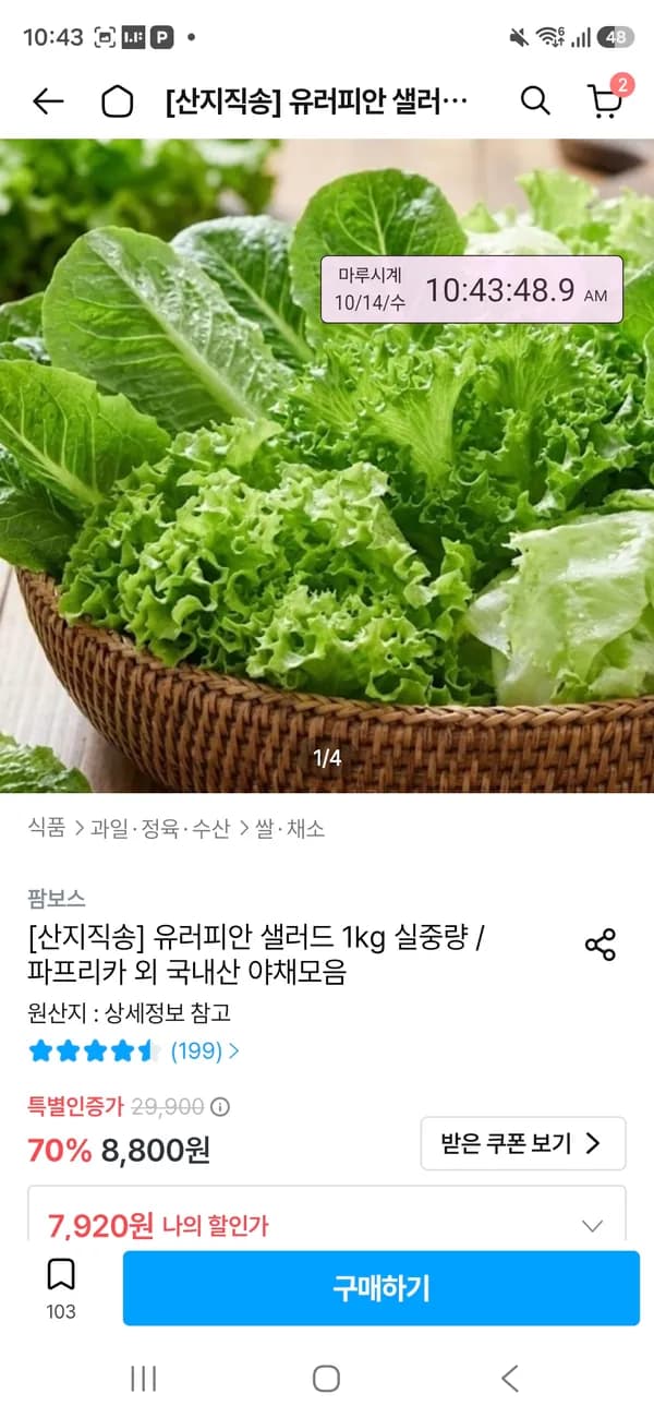 오늘의집 산지직송 파프리카 3kg 7,920원