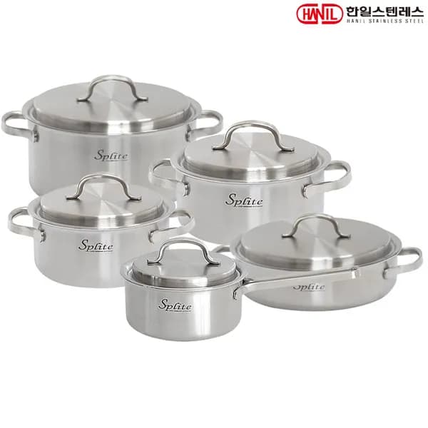 한일STS 스플릿 통5중 스텐레스 IH 냄비세트 5종 138,960원