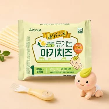 드빈치 자연방목 유기농 아기치즈 80매 + 체다치즈 10매 21,510원