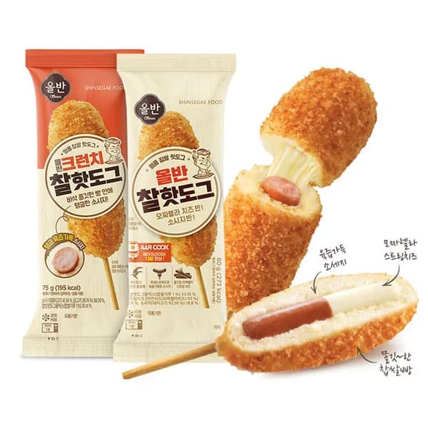 올반 찰핫도그 32봉 (모짜렐라&소시지 17봉 + 크런치 15봉) 21,510원