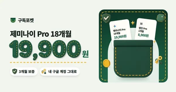 제미나이 18개월 이용권 19900원
