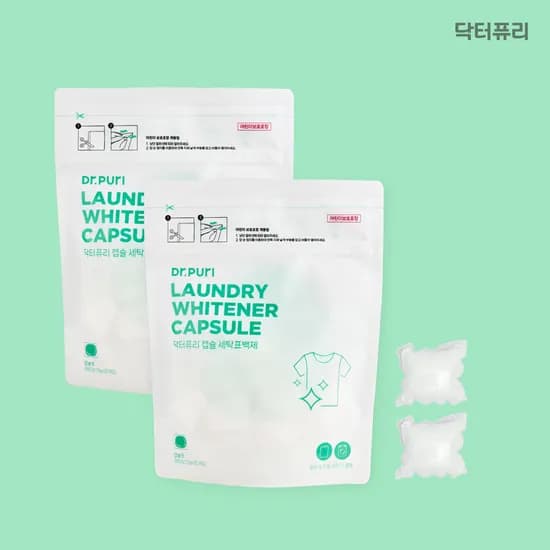 닥터퓨리 산소계 표백제 캡슐타입 과탄산소다 국내산 13g, 60개