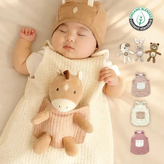 이키 신생아 아기 수면조끼 외 애착인형 2종세트