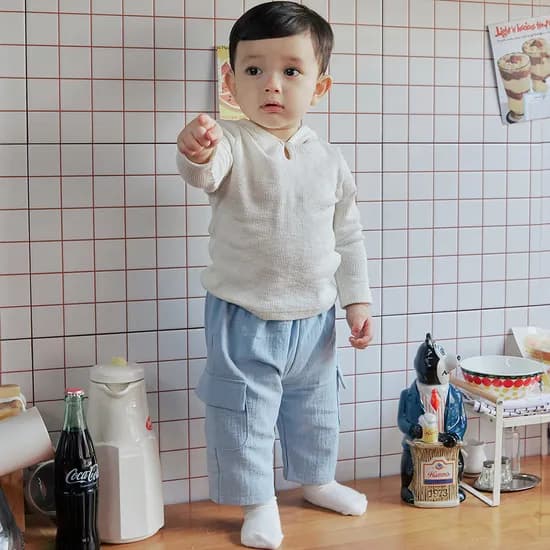 유아 남아바지 코지 9부 팬츠