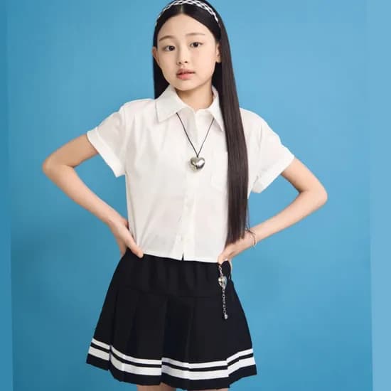 더데이걸 하트키링 플리츠 스커트 TGWH24301