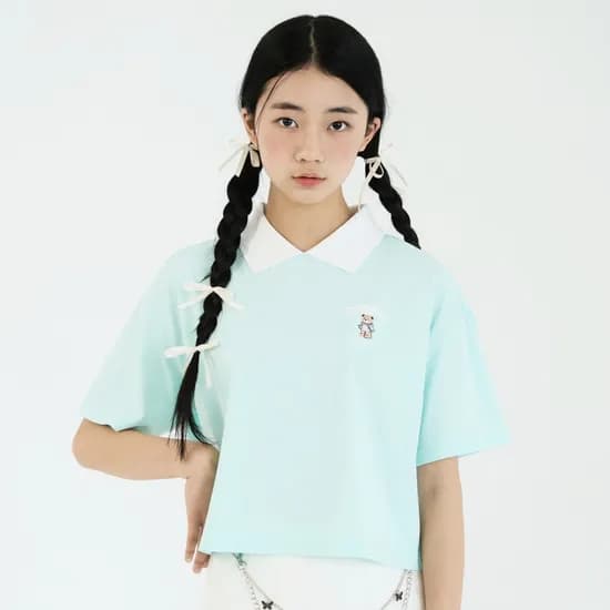 더데이걸 여유핏 단정카라 반팔 TGRA24310