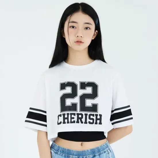 더데이걸 블록코어 나시세트 반팔 티셔츠 TGRA24304