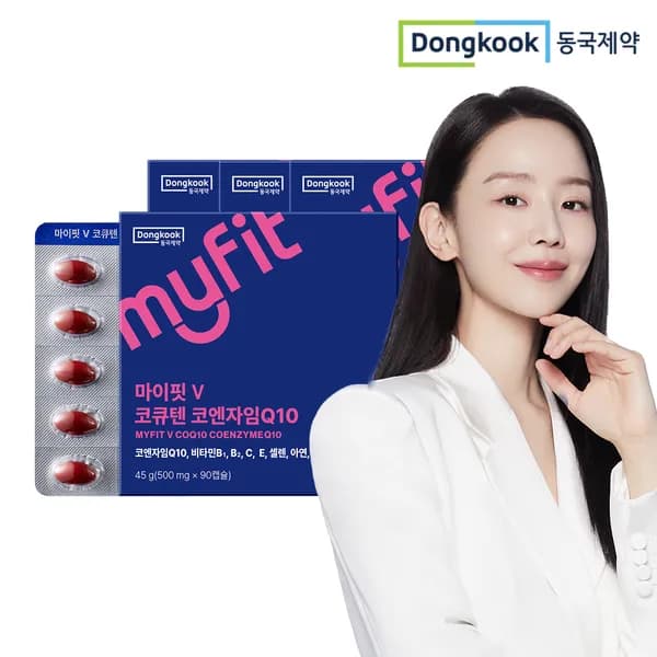 동국제약 마이핏V 코큐텐 코엔자임Q10 항산화 혈압건강 90캡슐 4개