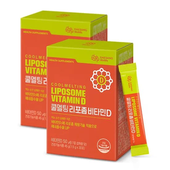 웰라이프 쿨멜팅 리포좀 비타민D 1.5g 30포 2개