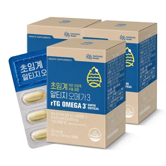 웰라이프 초임계 알티지 오메가3 30캡슐, 3개