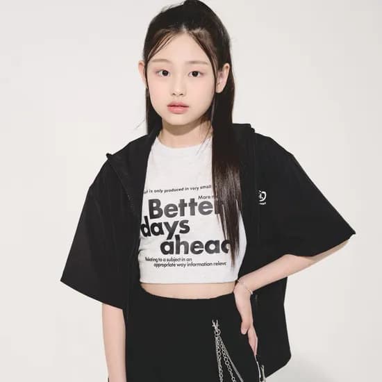 더데이걸 언발 반반 티셔츠 TGRA24409