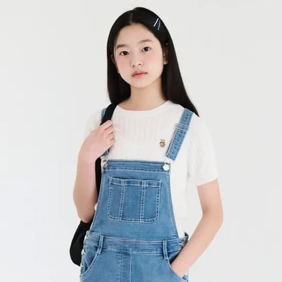 더데이걸 케이블 반팔 스웨터 TGKA24401